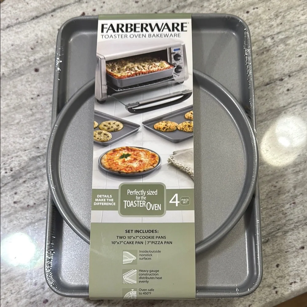 Farberware Gray Non-Stick Bakeware Set for Kitchen (FOR TOASTER OVEN)